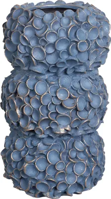 Produktbild von BELIANI Blumenvase Blau Blumentopf für den Außen- und Innenbereich Retro Boho