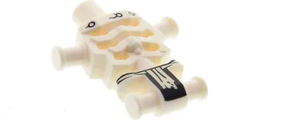 Produktbild von 1x Lego Figur Torso Ninjago Skelett schwarz weiß 2509 njo028 4612347 93060pb03