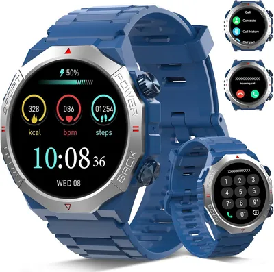 Obrázok produktu pre Pánske a dámske inteligentné hodinky s telefónnou funkciou, vodotesné (IP68), športové hodinky, viac ako 110 športových režimov, fitness tracker, monitorovanie srdcovej frekvencie