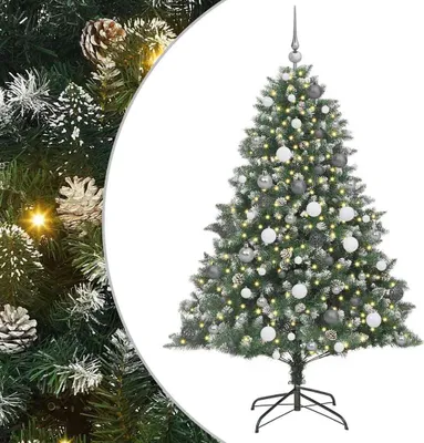 Produktbild von vidaXL Künstlicher Weihnachtsbaum mit 300 LEDs mit Ständer Grün 180 cm