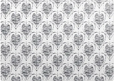 Produktbild von Retro-Symmetrieblätter – Bodenschutzmatte – Rutschfest – Schutzmatte für Büro – Vinylmatte – Stuhlunterlage – 140 x 100 cm
