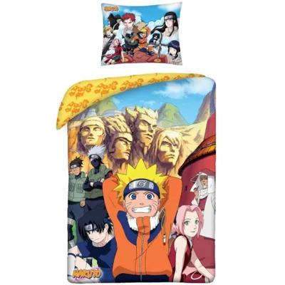 Produktbild von Naruto Konoha Bettbezug 140×200cm, 70×90 cm