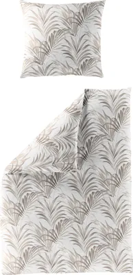 Produktbild von BIERBAUM Bettwäsche Mako-Satin kitt 135x200cm, mit 1 Kissen