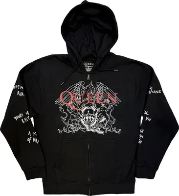 Obrázek produktu pro Queen - "Crest" mikina s kapucí pro muže/dámy uni, logo RO14753 (S) (antracit)