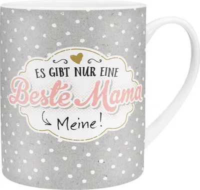 Produktbild von Sheepworld Beste Mama, Einzelbild, 0,6 l, Universal, Schwarz, Grau, Pink, Weiß, Porzellan, 1 Person(en)