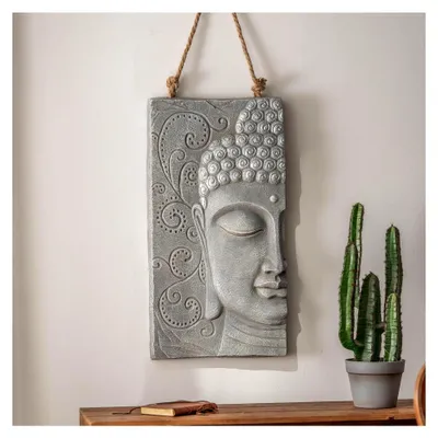 Produktbild von 3D Buddha Wandbild in Steinoptik für moderne Wanddekoration
