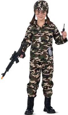 Produktbild von Mom Ich Will Ein Soldat Junior Kostüm Grün 3-5 Years Grün 3-5 Years