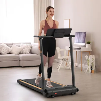 Zdjęcie produktu dla Mini bieżnia składana - Kompaktowa bieżnia - Sprzęt do ćwiczeń w domu - Bieżnia 2 w 1