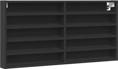 Obrázek produktu pro vidaXL Vitrína černá 100x8,5x50 cm materiál na bázi dřeva