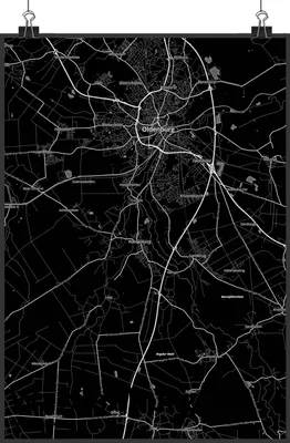 Produktbild von Mr. & Mrs. Panda Bild Wardenburg DIN A2 - Geschenk, Wandbild, drucke, Stadt Dorf Karte Landkarte Map Stadtplan, Posterdruck, Plakat, wanddeko