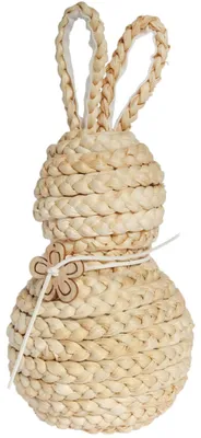 Zdjęcie produktu dla Zając ze słomy Ozdoba Wielkanocna Figurka 30 cm