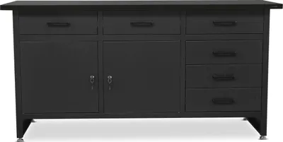 Immagine prodotto di Banco da lavoro HENRY, 1700 x 850 x 600 mm, Tutto nero: nero