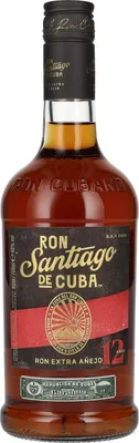 Produktbild von Santiago de Cuba Brauner Rum D.O.P. Cuba Ron Extra Anejo 12 anos 40%vol Spirituosen