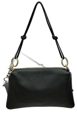 Image de Sac à bandoulière pour femme Florence en cuir, noir D2OTF861S1