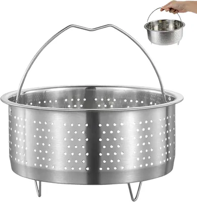 Obrázek produktu pro Nerezová pánev na vaření v páře, průměr 16 cm, s rukojetí, pro zdravé vaření