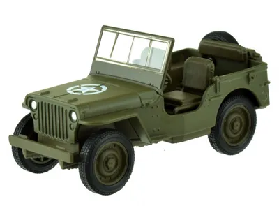 Image de modèle réduit Jeep Willys MB 1:34 moulé sous pression vert 12 cm