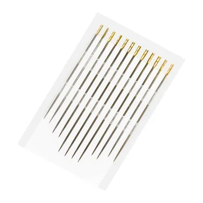 Produktbild von Nähnadel Sortiment Set Handnähnadeln 12-teilig Dicke 0,8mm Länge 36, 38, 42 mm, Farbe:gold