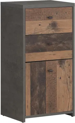 Produktbild von Kommode >Burg< in Betonoptik Dunkelgrau - 40.3x77.5x29.6cm (BxHxT)