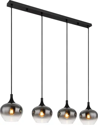 Produktbild von Globo Lighting Hängeleuchte Metall schwarz matt, 4x E27
