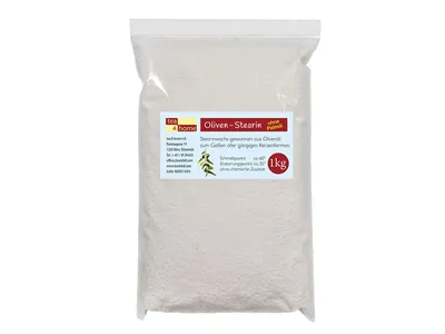 Obrázok produktu pre tea4chill Ekologický stearínový vosk 1 kg na výrobu sviečok, tvarovanie sviečok - 100% prírodný vegánsky vosk, bez parafínu, bez palmového oleja.