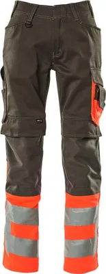 Produktbild von Mascot Leeds Arbeitshose Gr. 90C50 dunkelanthrazit/hi-vis rot
