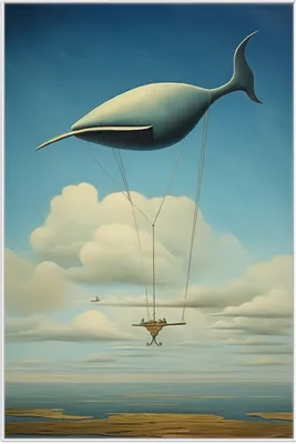 Produktbild von Wallario Wandbild Himmlische Segelfahrt, Größe: 61 x 91,50 cm, Poster mit weißem Aluminiumrahmen
