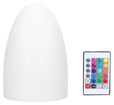 Image de Lampe de chevet LED, forme ovoïde, télécommande RGBW, 16 couleurs, lampe de table pour intérieur, idéale pour la maison, les bars, les salles de karaoké (KTV) et les salles à manger