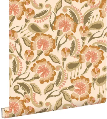 Produktbild von ESTAhome Tapete Blumen Grün, Rosa und Gelb 50 x 900 cm