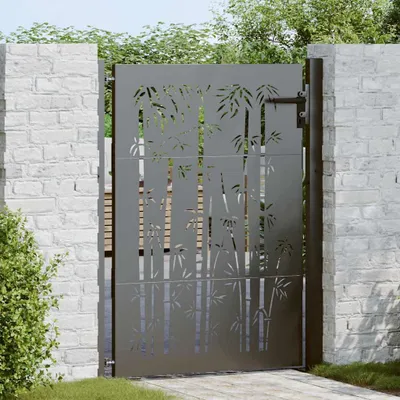 Immagine prodotto di Cancello da giardino con blocco Nero 110 x 155 cm