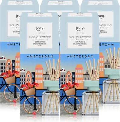 Produktbild von Ipuro floral Amsterdam Raumduft 50ml - Duftöl Raumduft Lufterfrischer (5er Pack)