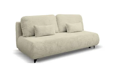 Produktbild von VENASI ETNA Polstersofa mit Schlaffunktion und Bettkasten Couch Sofa Cord Bettsofa Schlafsofa Beige