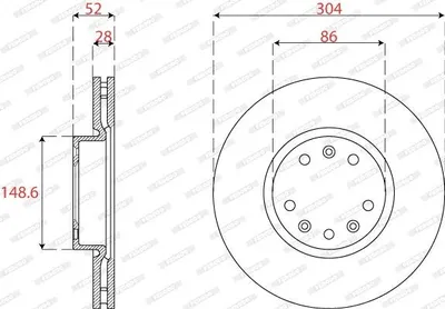 Produktbild von 2x FERODO Bremsscheibe DDF2782C für OPEL Zafira Life (K0) Vivaro C Combi (K0)