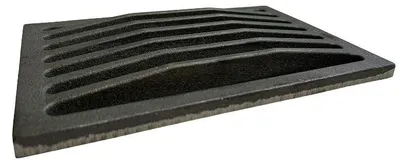 Gusseisen-Rost für Kamin, 29,3 x 21,5 x 1-2 cm, rechteckig