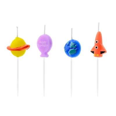Produktbild von PartyDeco SCS-6, Kerzen, Mehrfarbig, 4 Stück(e)