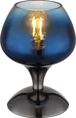 Produktbild von Globo Lighting Tischleuchte Metall schwarz-chrom, 1x E27