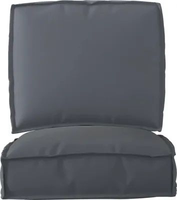 Image de Ensemble de coussins pour palettes vidaXL, en tissu Oxford, couleur anthracite, 50 x 50 x 12 cm