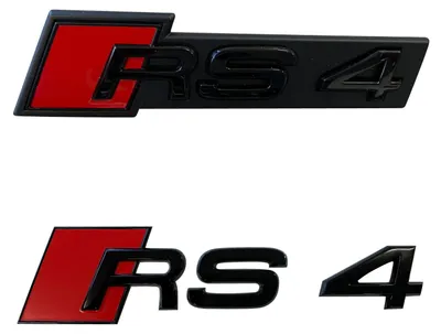 Productafbeelding van Embleemset zwart: radiatorgrille + achterembleem, origineel voor Audi Black RS4 8K 8W B9