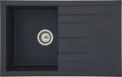 Produktbild von Küchenspüle Einbauspüle Spüle Granit Mineralite 80 x 50 Schwarz Respekta Houston