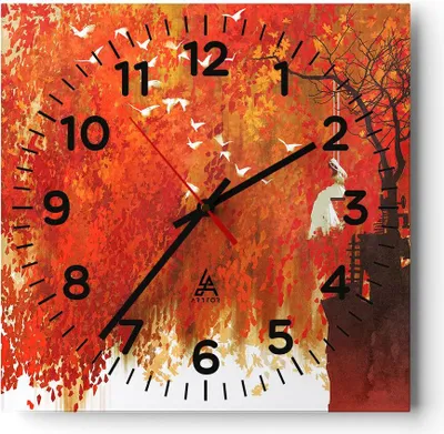 Produktbild von Wanduhr - Quadrat - Glasuhr - Frau Abstraktion - 30x30cm - Schleichendes Uhrwerk - Lautlos - zum Aufhängen bereit - Dekoration Modern - Wanddekoration aus Glas - C4AC30x30-3836