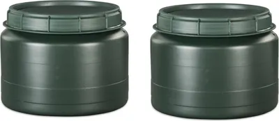 Produktbild von 2er Set: 25 Liter grün Futtertonne Weithalsfass mit Drehdeckel Transporttonne Fass mit Schraubdeckel