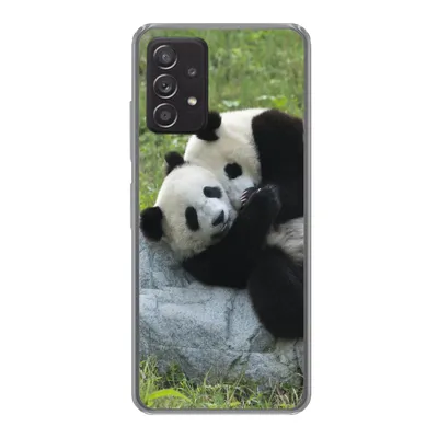 Produktbild von MuchoWow® Handyhülle Schutzhülle Hülle für Samsung Galaxy A53 5G Pandas - Gras - Stein Silikon Softcase Handy Hülle - Schutzabdeckung