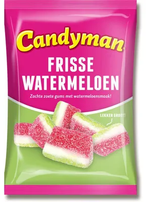 Obrázok produktu pre Caramelos Candyman Frisse s príchuťou melónu, 180 g – osviežujúci melón
