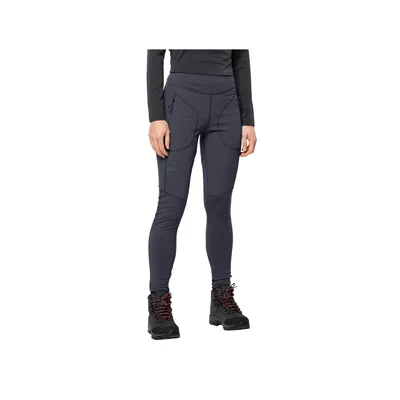 Image de Legging de sport pour femmes Jack Wolfskin, modèle Salmaser, couleur graphite, taille XS (Europe)
