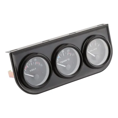 Zdjęcie produktu dla potrójne wskaźniki 52 mm 3 w 1 Woltomierz Wskaźnik temperatury wody Miernik ciśnienia oleju z czujnikiem do samochodu ciężarowego
