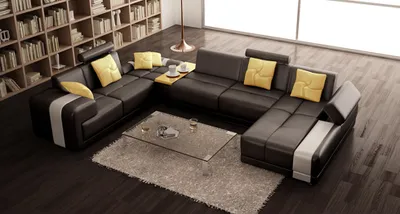 Produktbild von Sofa Eckgarnitur Wohnlandschaft U Form Eckcouch Ecksofa Couch Garnitur Polster