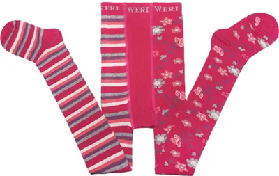 Produktbild von Kinderstrumpfhosen für Mädchen aus Baumwolle Kreativ Pink Größe 110-116