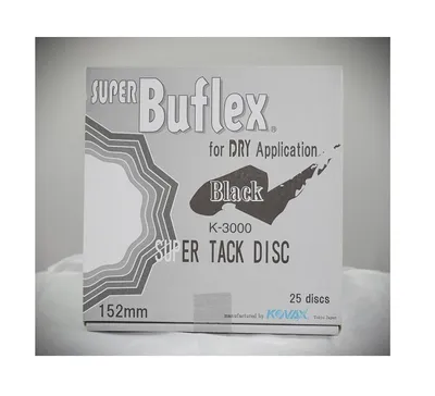 Produktbild von KOVAX Buflex Dry Scheiben SuperTack schwarz P3000 Ø152mm 15-Loch, 25er-Pck.