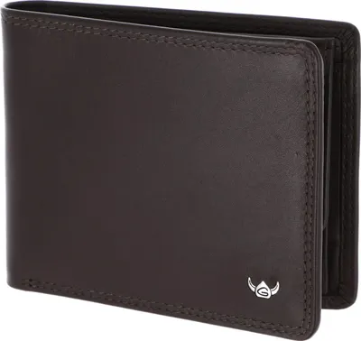 Zdjęcie produktu dla Złoty portfel skórzany Polo RFID Protect billfold 1133 ciemnobrązowy