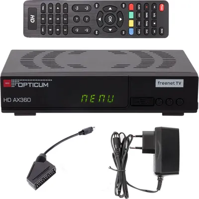 Produktbild von Opticum AX 360 Freenet TV Irdeto DVB-T2 HD H.265/HEVC Receiver schwarz