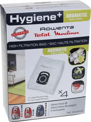Produktbild von Rowenta ZR200920, Staubbeutel, Zylinder-Vakuum, Weiß, Rowenta, RR8587WH, RR8585WH, RO3171EA, RO4933EA, RO6189EA, RO6136EA, RO3955EA, RO3153EA, RO6821EA, ..., 4 Stück(e)